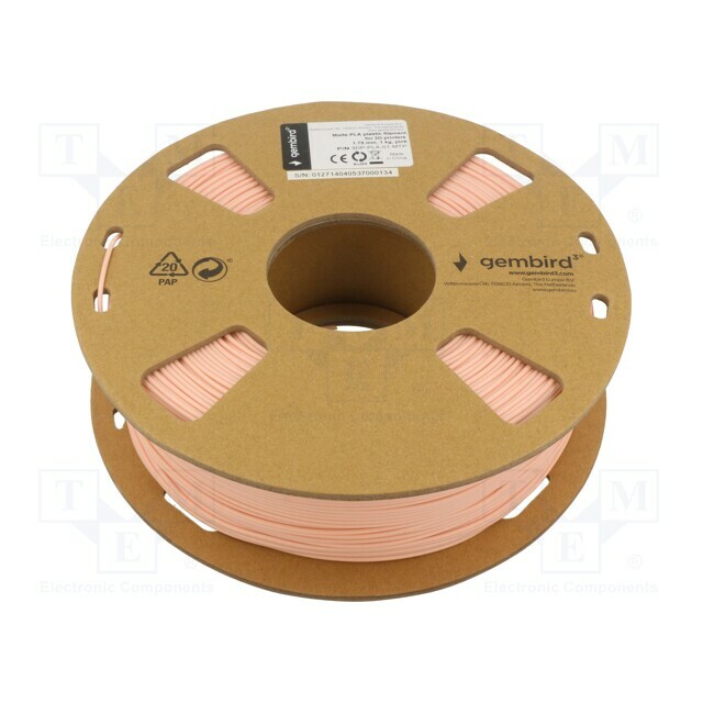 GEMBIRD Filament: PLA-MATT; 1.75mm; pink