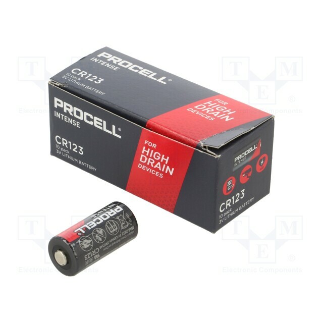 PROCELL Battery: lithium; CR123A; 3V; 1600mAh
