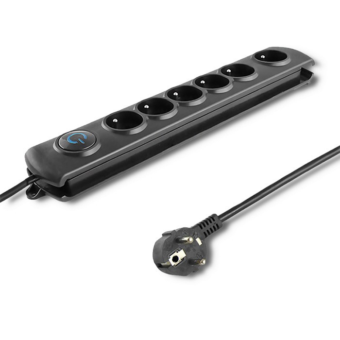 QOLTEC Surge protector 6 sockets, 5m