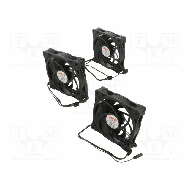 Akasa Fan: DC; 120x120x25mm; axial; 12VDC