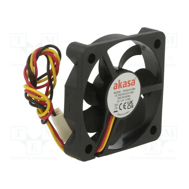 Akasa Fan: DC; 50x50x10mm; axial; 12VDC