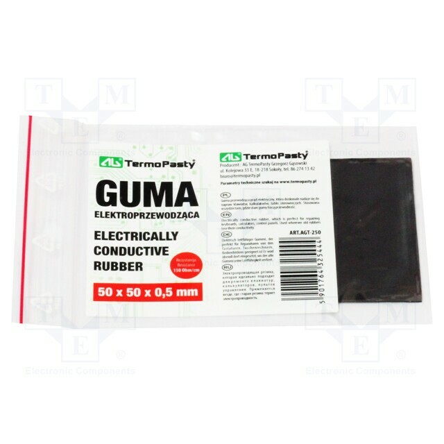 AG TERMOPASTY Electrically conductive rubber; black