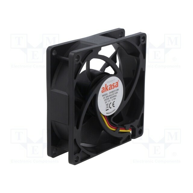 Akasa Fan: DC; 80x80x25mm; axial |