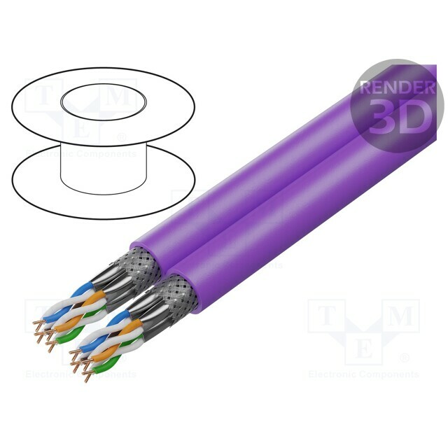Wire; HELUKAT® 600; S/FTP; Cat 7e