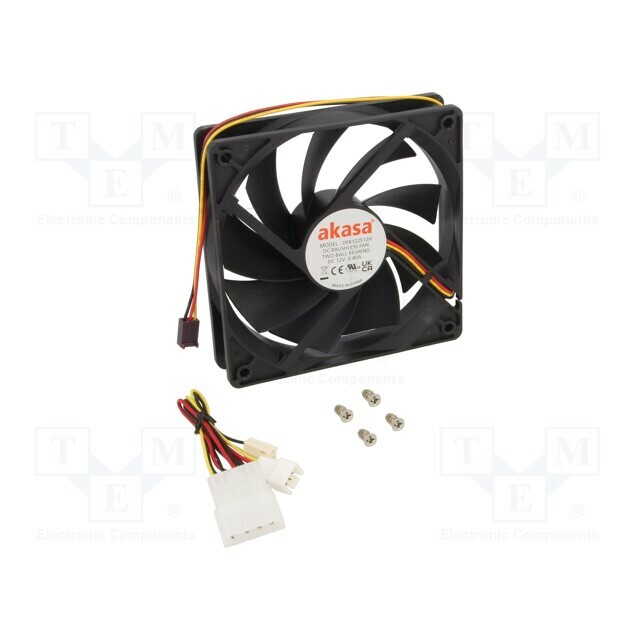 Akasa Fan: DC; 120x120x25mm; axial; 12VDC