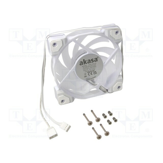 Akasa Fan: DC; 120x120x25mm; axial; 12VDC