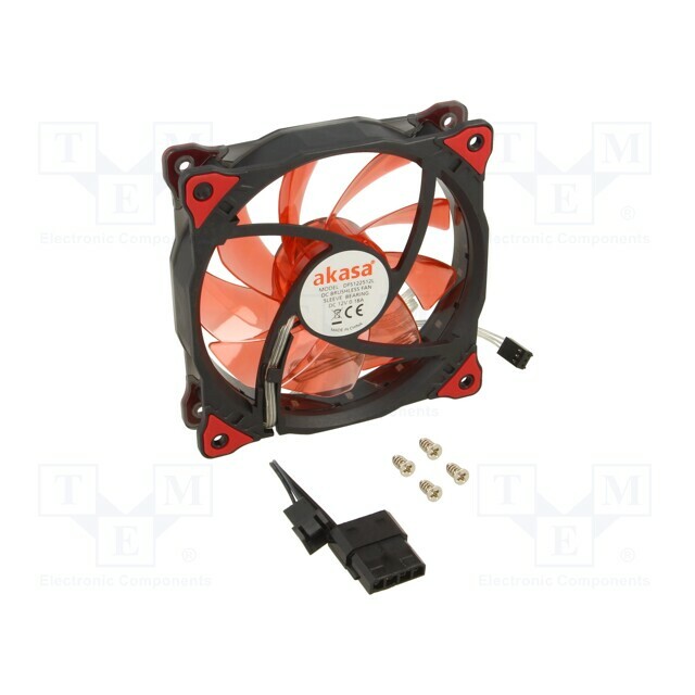 Akasa Fan: DC; 120x120x25mm; axial; 12VDC