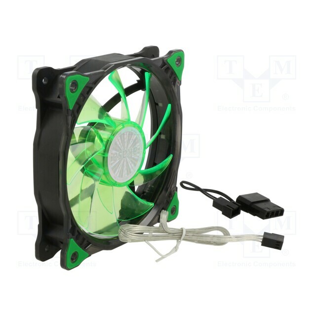 Akasa Fan: DC; 120x120x25mm; axial; 12VDC