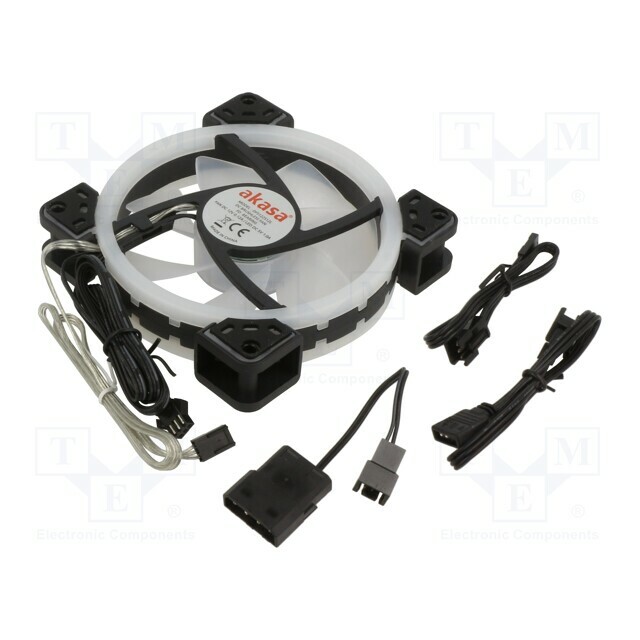 Akasa Fan: DC; 120x120x25mm; axial; 12VDC