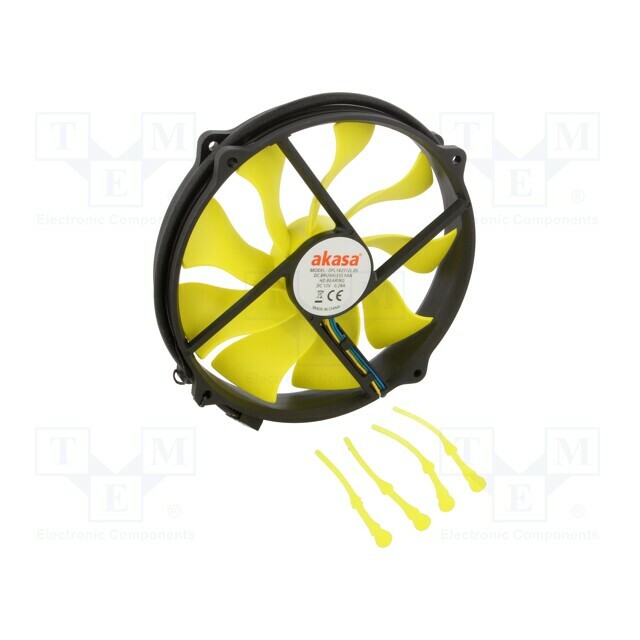 Akasa Fan: DC; 145x145x25mm; axial; 12VDC