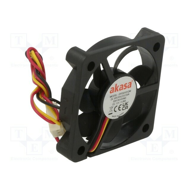 Akasa Fan: DC; 50x50x10mm; axial; 12VDC