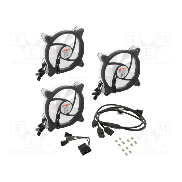Akasa Fan: DC; 120x120x25mm; axial; 12VDC