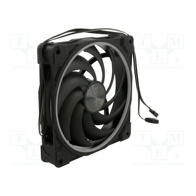 Akasa Fan: DC; 140x140x25mm; axial; 12VDC