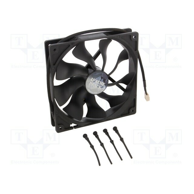 Akasa Fan: DC; 140x140x25mm; axial; 12VDC