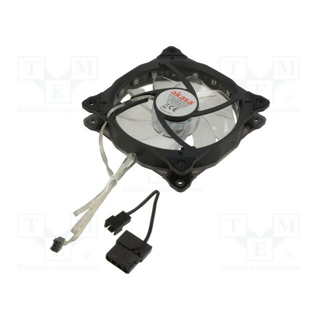 Akasa Fan: DC; 120x120x25mm; axial; 12VDC