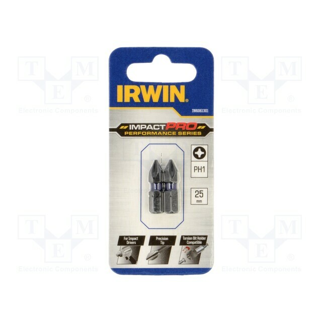 IRWIN Screwdriver bit; Phillips; PH1; 1/4&quot