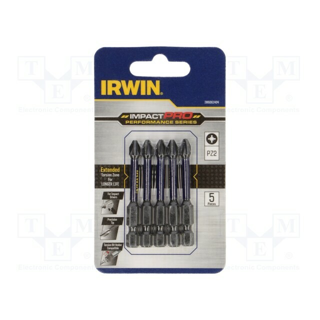 IRWIN Screwdriver bit; Pozidriv®; PZ2; 1/4"
