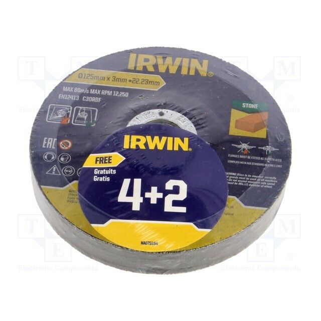 IRWIN Cutting wheel; Ø: 125mm; stone