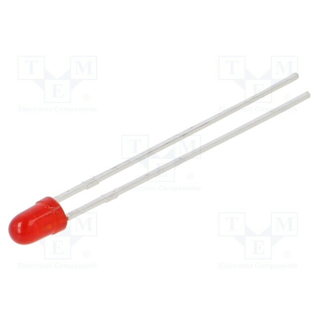 KINGBRIGHT ELECTRONIC LED; red; 3mm; 30÷80mcd