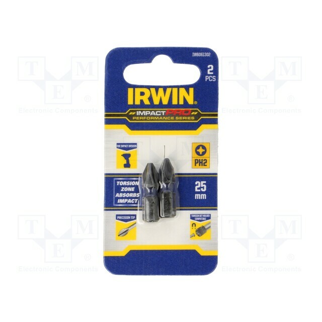 IRWIN Screwdriver bit; Phillips; PH2; 1/4&quot