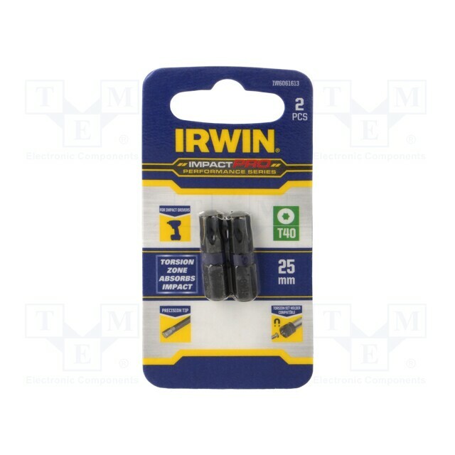 IRWIN Screwdriver bit; Torx®; TX40; 1/4&quot