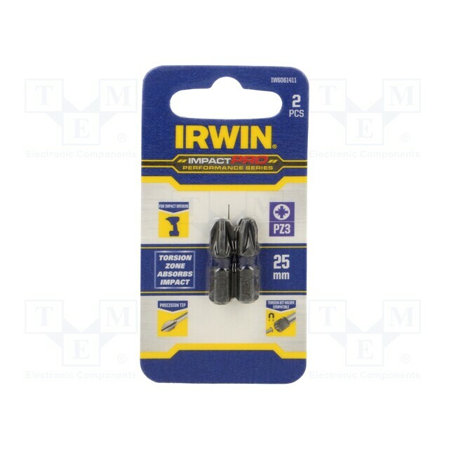 IRWIN Screwdriver bit; Pozidriv®; PZ3; 1/4&quot