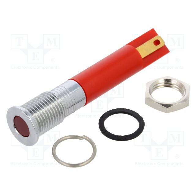 APEM Indicator: LED; flat; red; Ø8mm