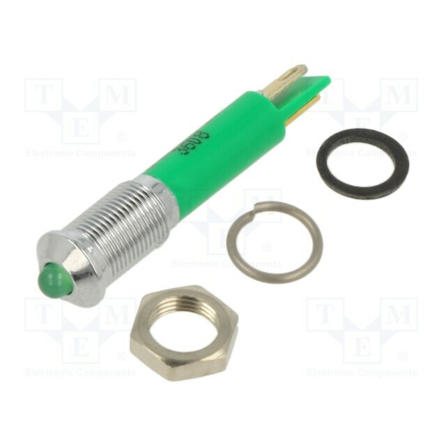 APEM Indicator: LED; prominent; green; Ø6mm