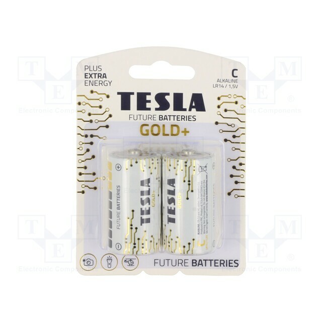 TESLA BATTERIES Battery: alkaline; C; 1
