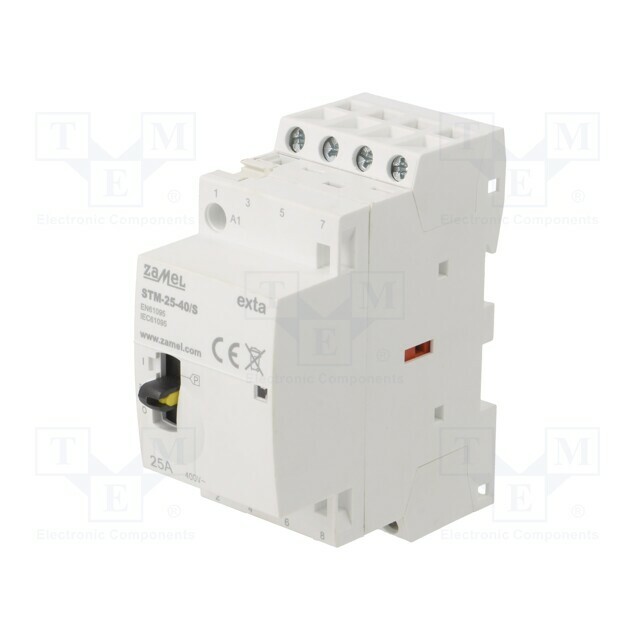 ZAMEL Contactor: 4-pole installation; 25A; 230VAC