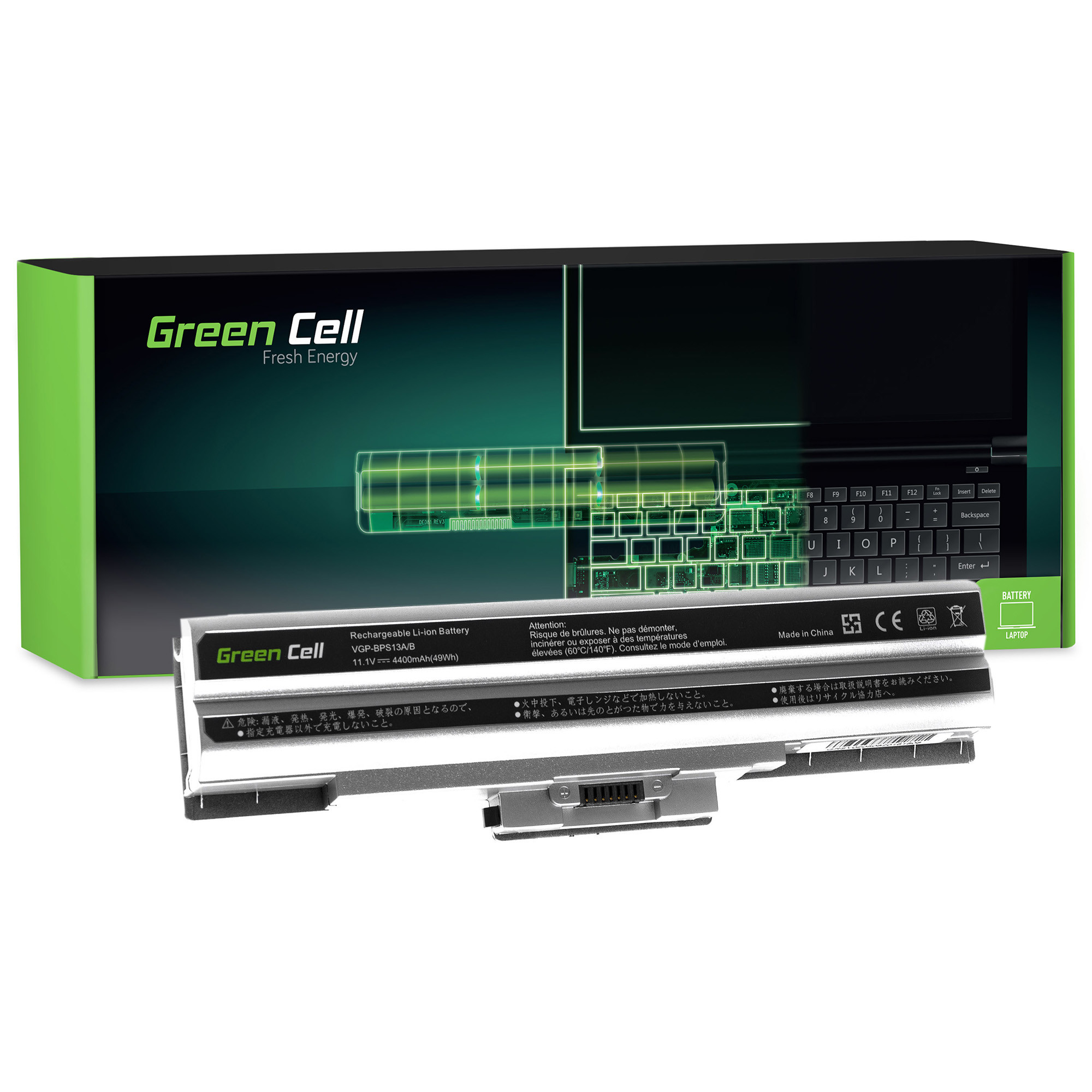 Green Cell Battery VGP-BPS13 VGP-BPS21A VGP-BPS21B