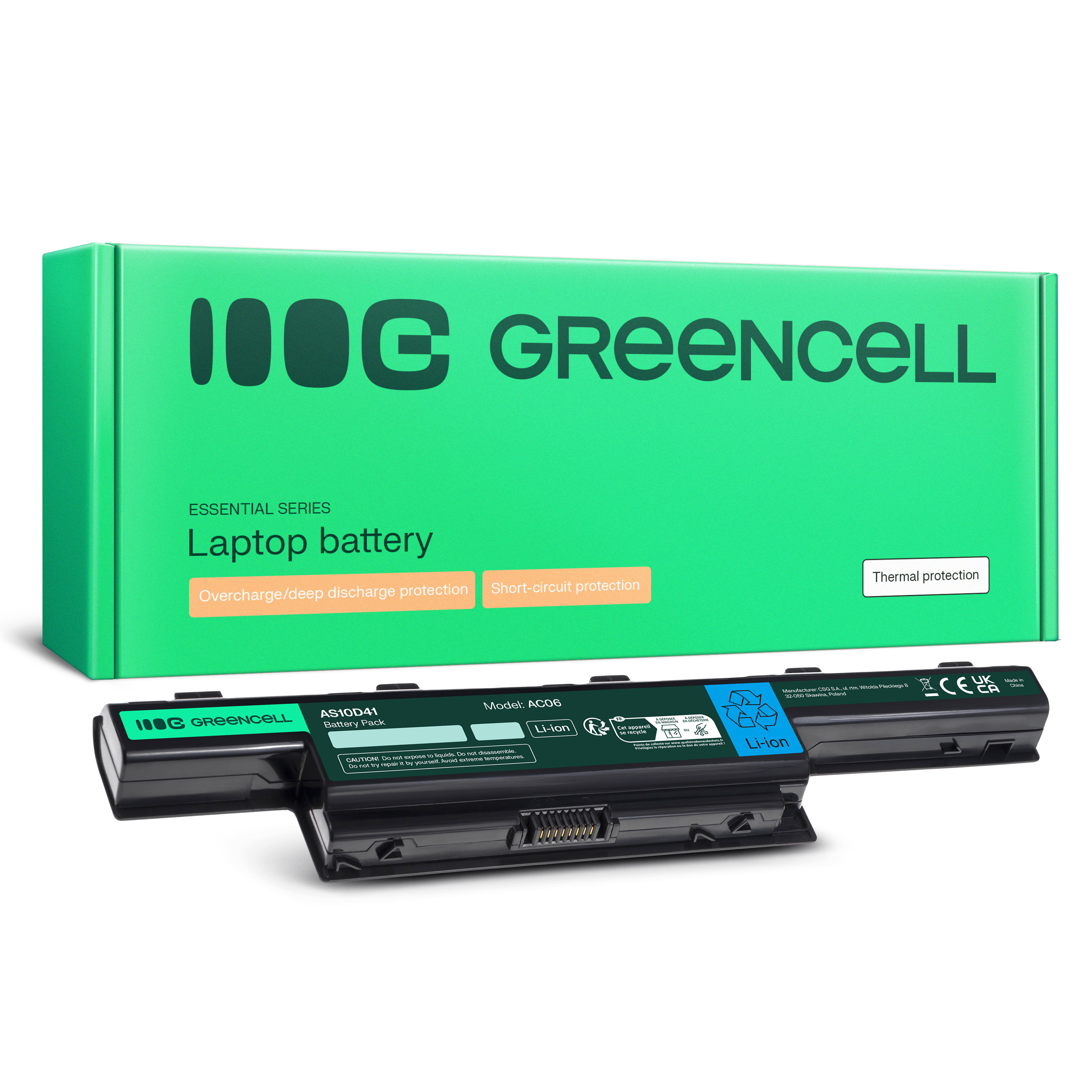 Green Cell Battery for Acer Aspire