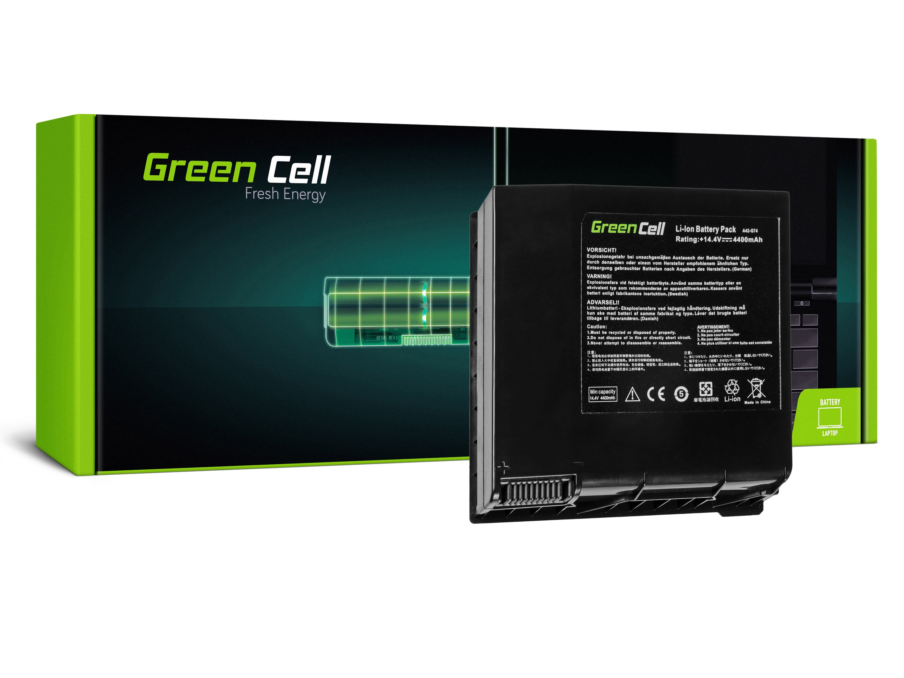 Green Cell Battery A42-G74 for Asus