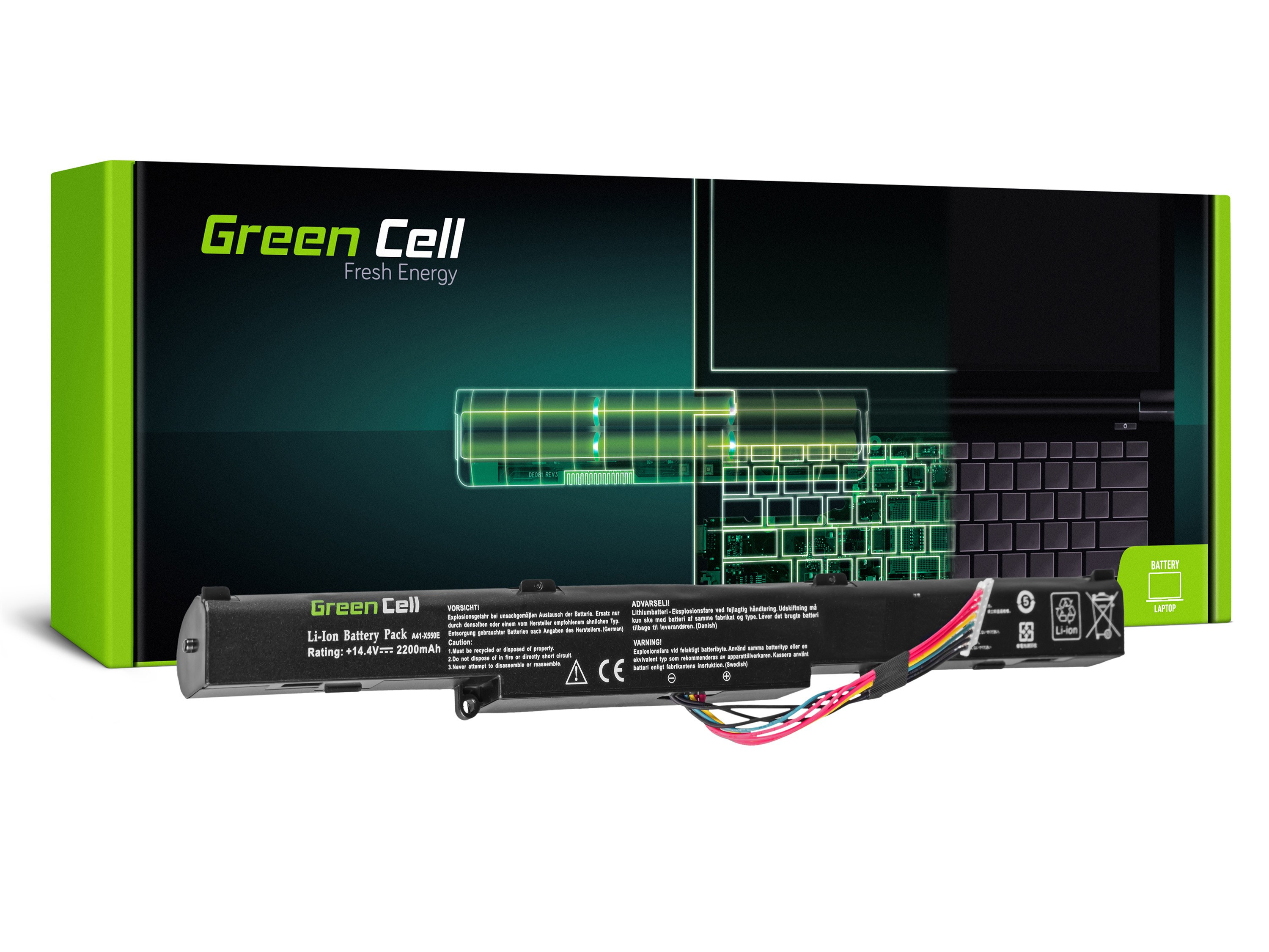 GREEN CELL Battery for Asus A41-X550