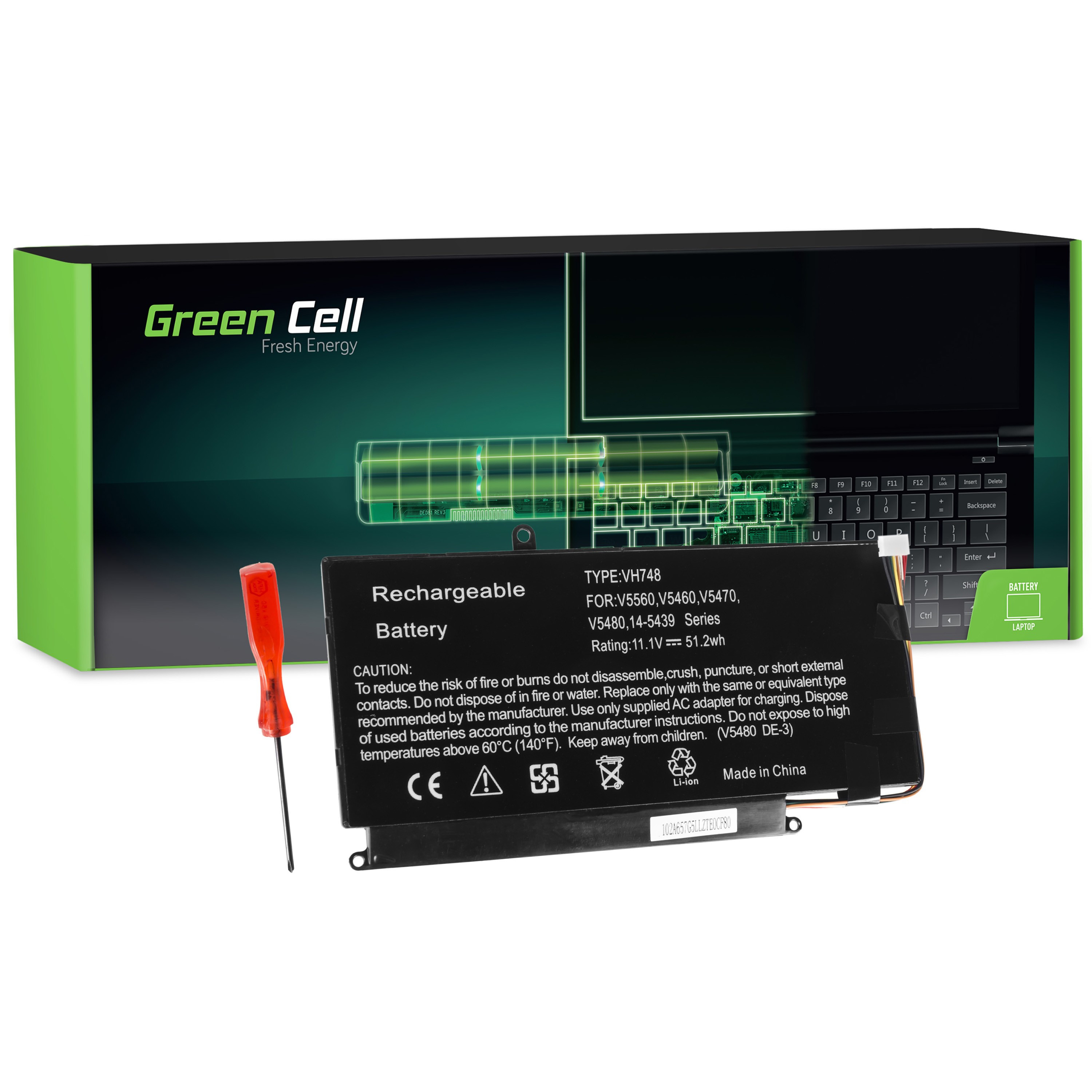 Green Cell Battery VH748 for Dell