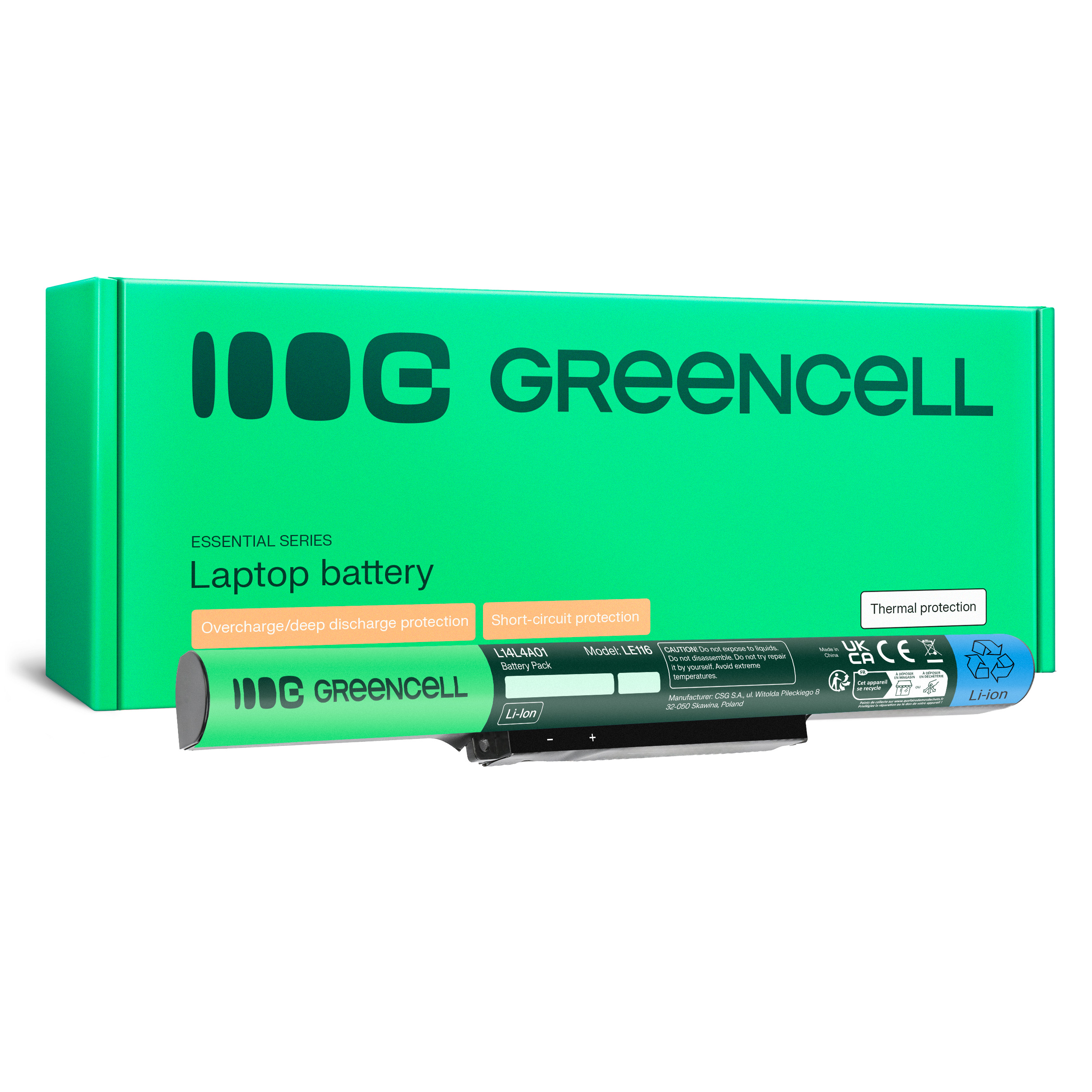Green Cell Battery L14L4A01 for Lenovo