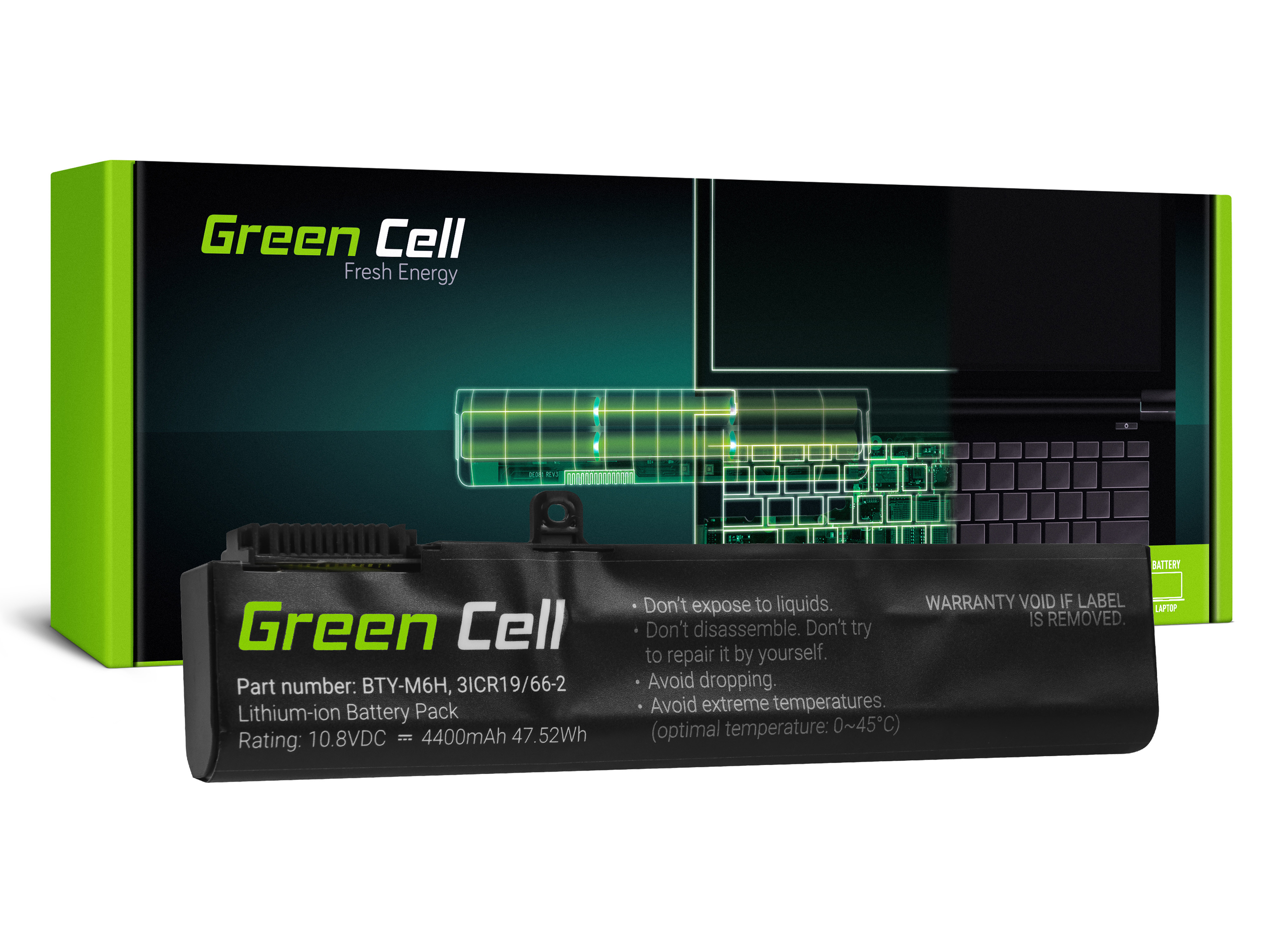 Green Cell Battery BTY-M6H for MSI