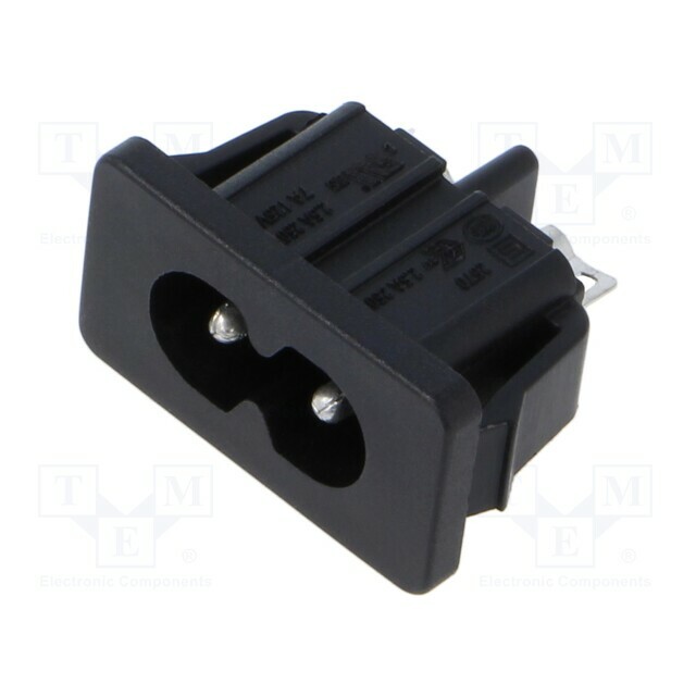 SCHURTER Connector: AC supply; socket; male
