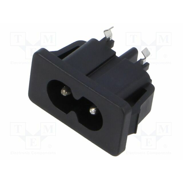SCHURTER Connector: AC supply; socket; male