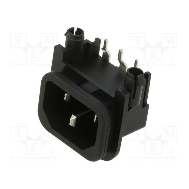 SCHURTER Connector: AC supply; socket; male