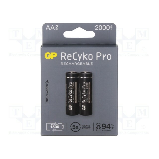 GP Re-battery: Ni-MH; AA; 2050mAh; 1