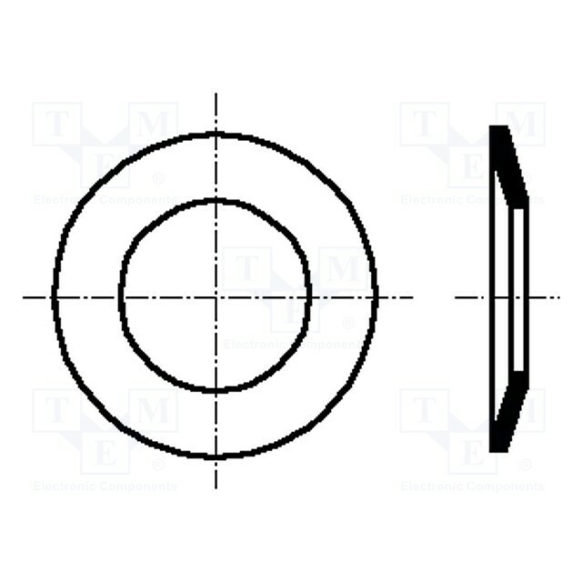 BOSSARD Washer; conical; h=1mm; M5; D=12mm