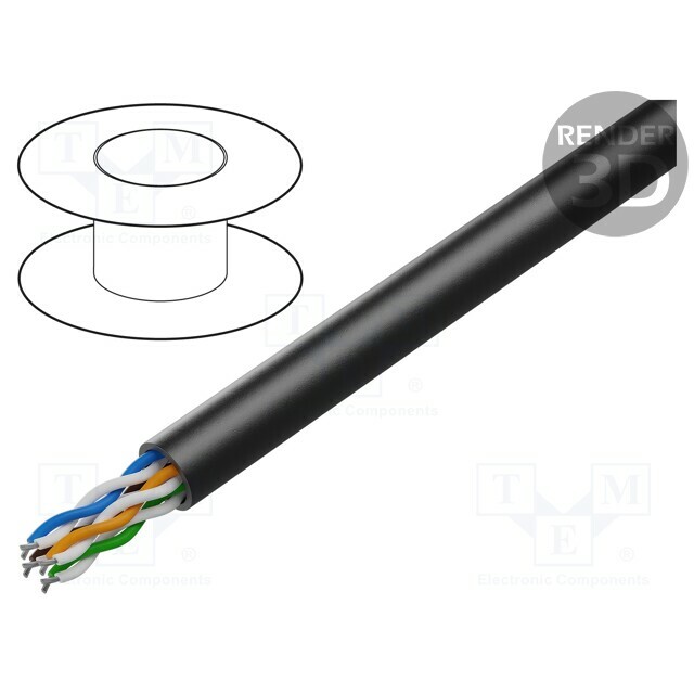 BELDEN Wire; U/UTP; 4x2x24AWG; industrial Ethernet
