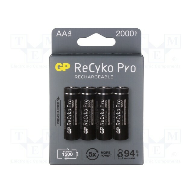 GP Re-battery: Ni-MH; AA; 2050mAh; 1
