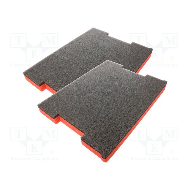 LeanFoam Foam insert; graphite-red; 433x315x40mm; 2pcs