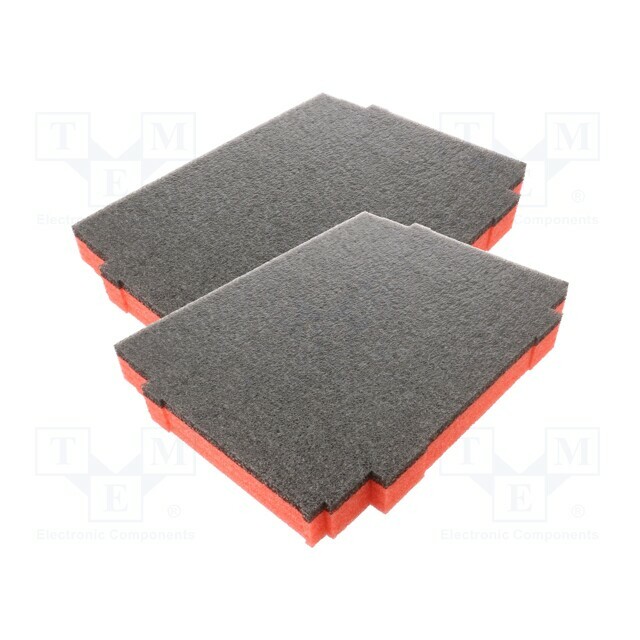 LeanFoam Foam insert; graphite-red; 386x286x40mm; 2pcs