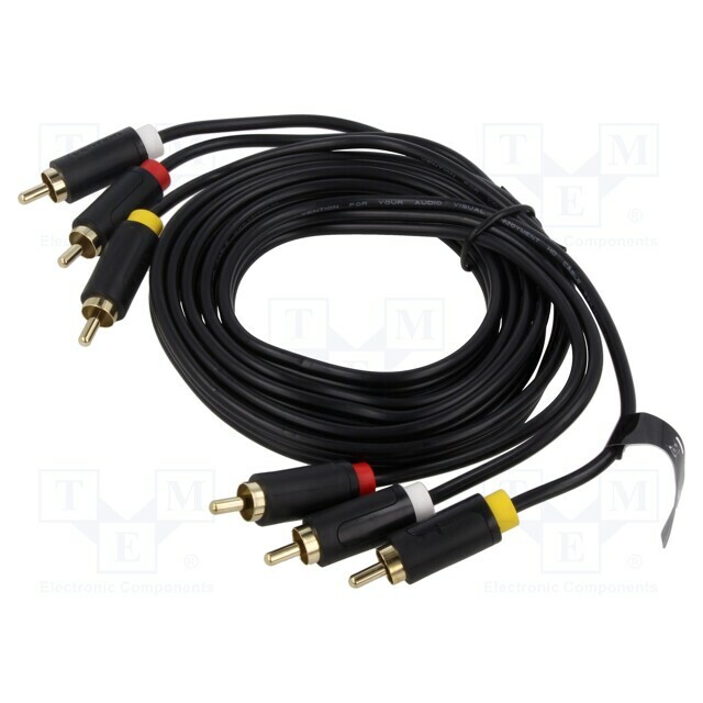 VENTION Cable; RCA plug x3,both