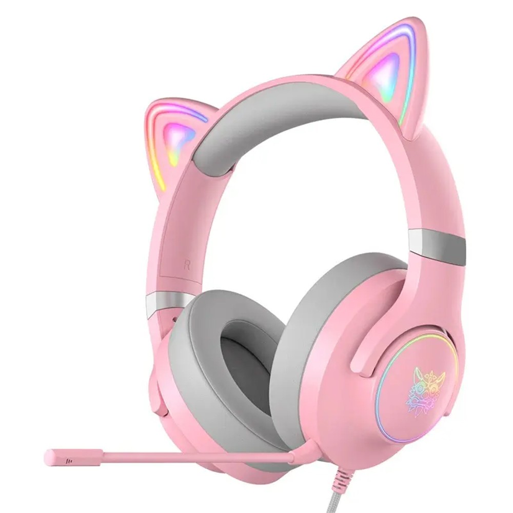 Onikuma Wireless headset X30 cat-ear pink