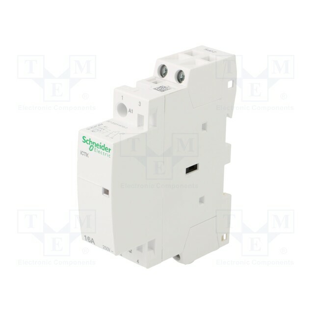 SCHNEIDER ELECTRIC Contactor: 2-pole installation; 16A