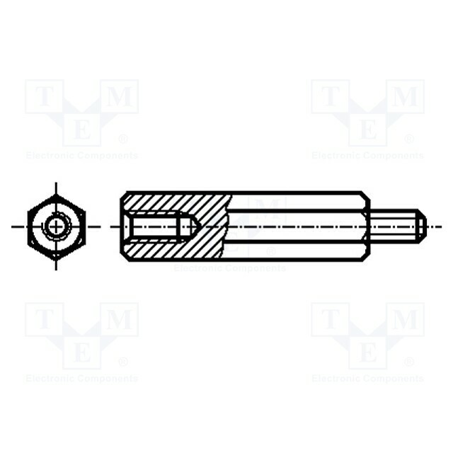 BOSSARD Screwed spacer sleeve; 35mm; Int
